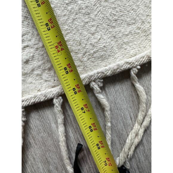 Vintage Native Peruvian Friendship Rug Wool Tapestry 66x28 Rainbow Folk Art - Picture 3 of 10